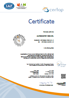 Alpindustry WRS Kft. ISO 9001:2015